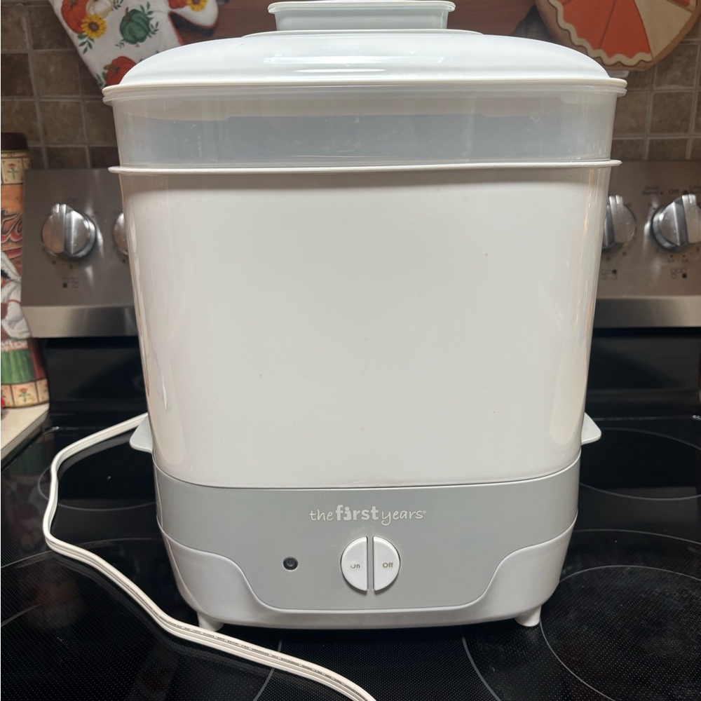 The First Years White and Gray Baby Bottle Sterilizer